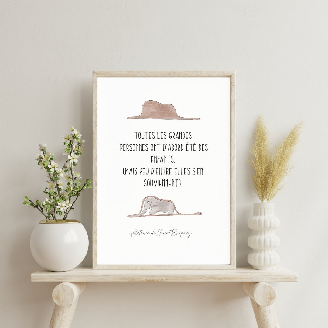 Affiche citation Le petit prince