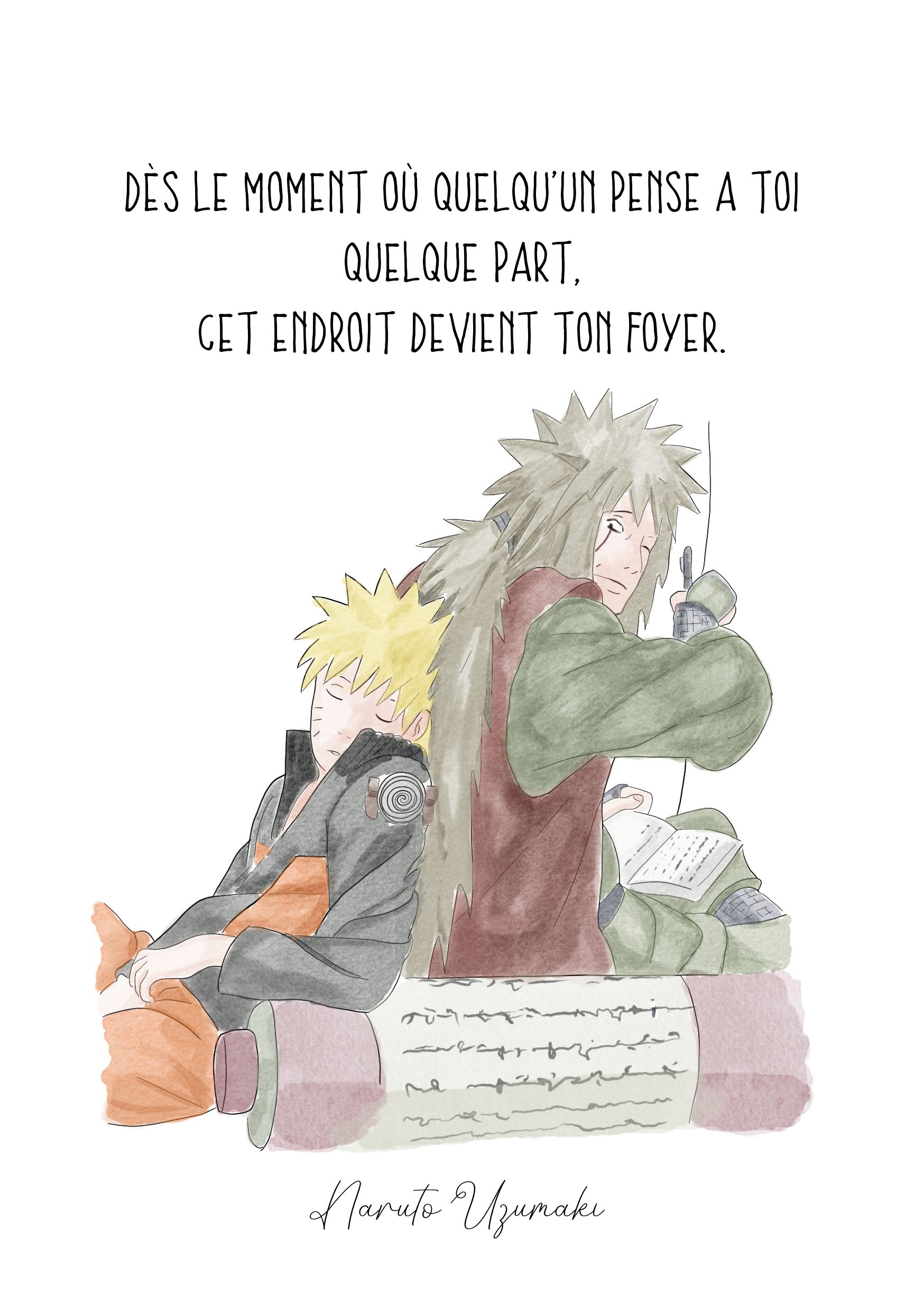 Affiche citation Naruto