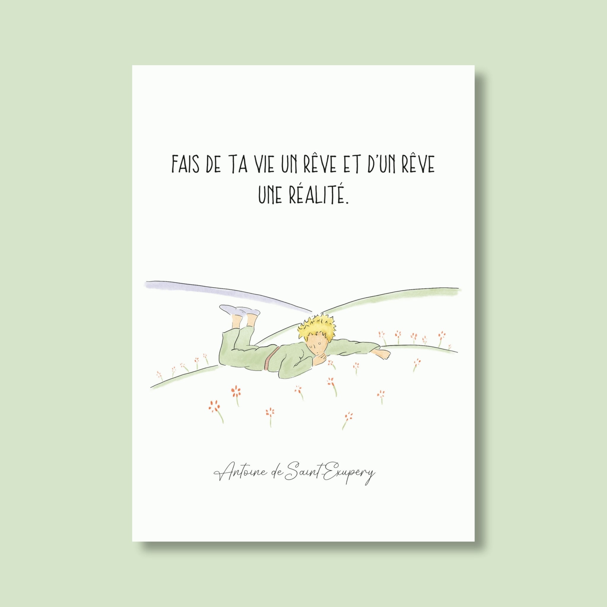 Affiche citation Le petit prince