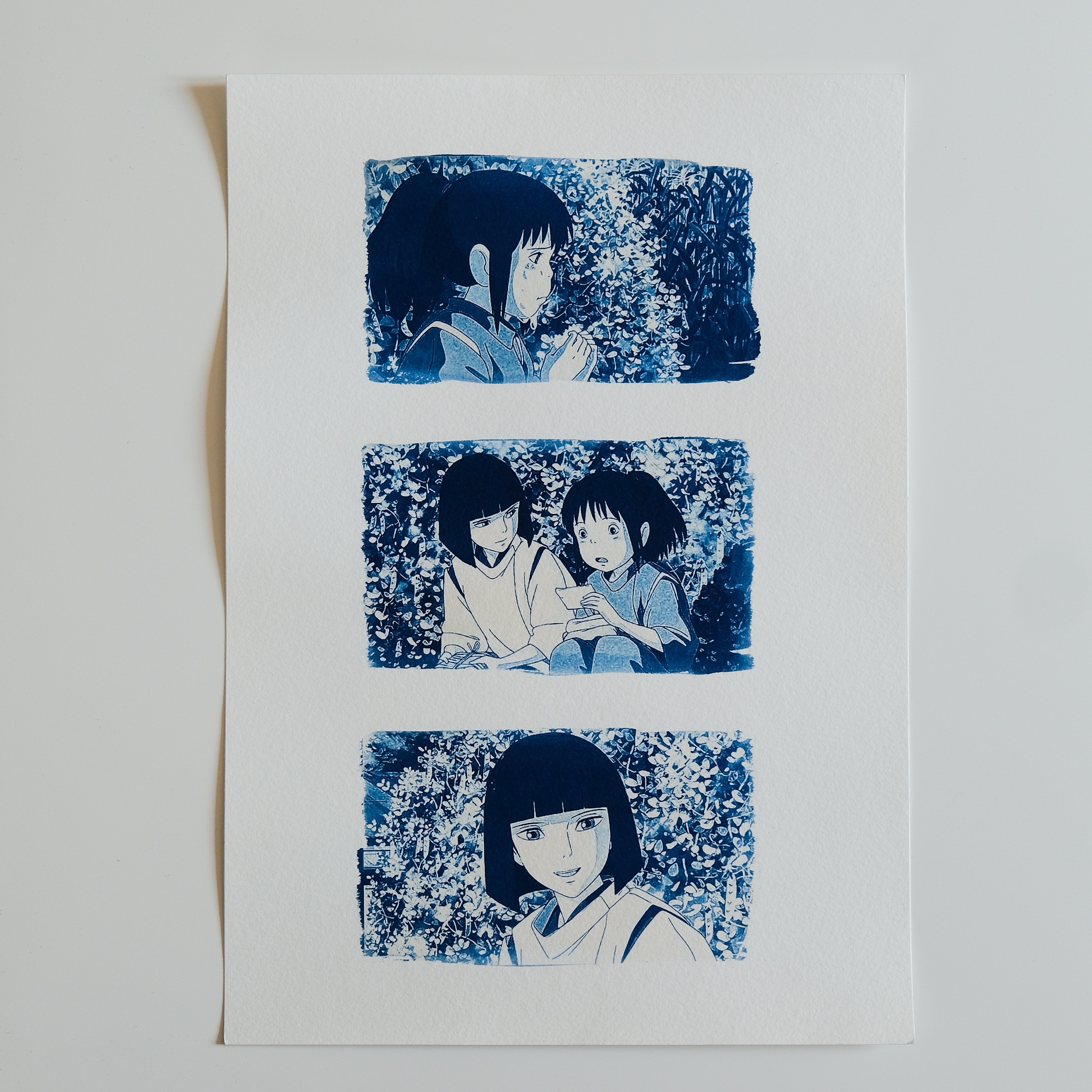Cyanotype Chihiro et Haku