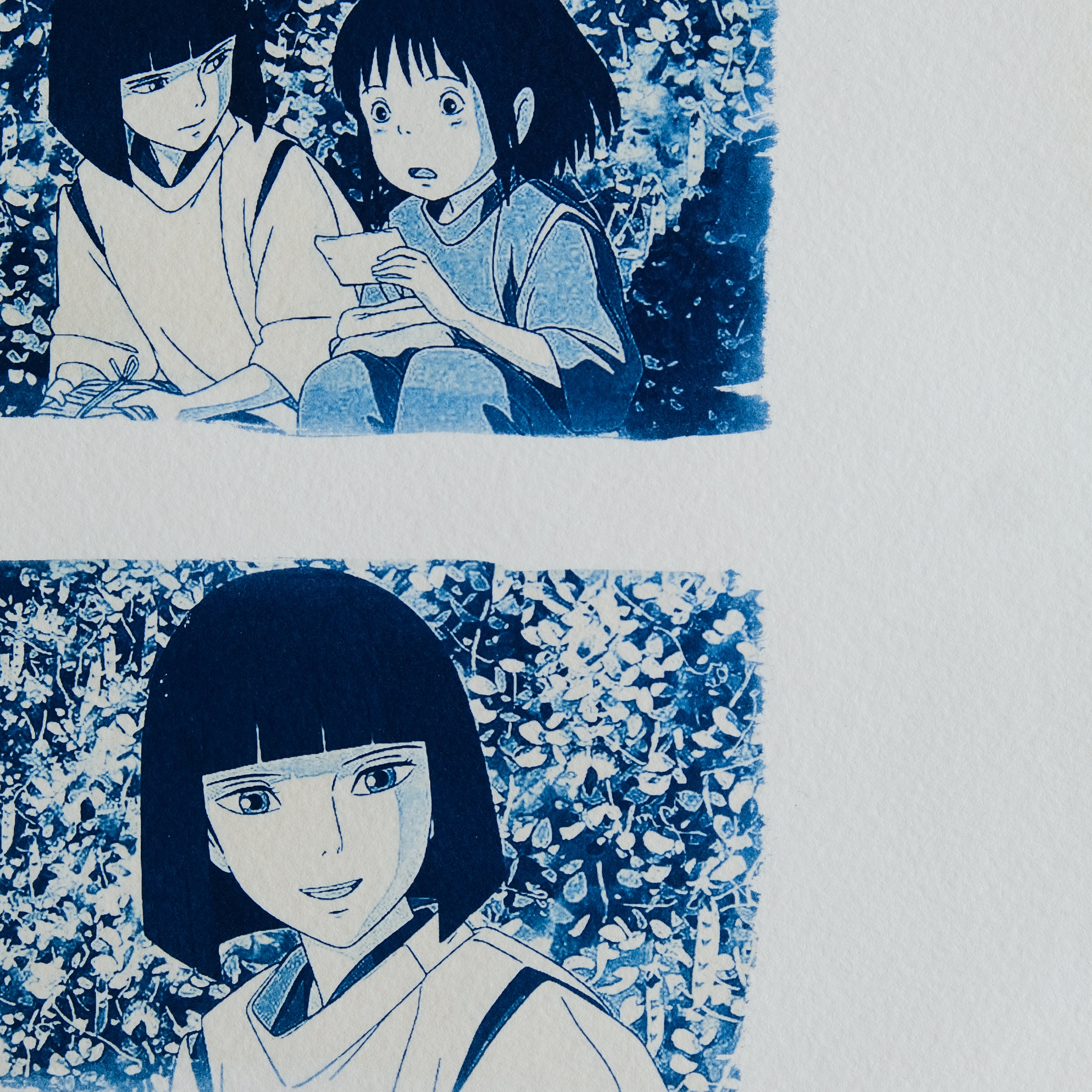 Cyanotype Chihiro et Haku