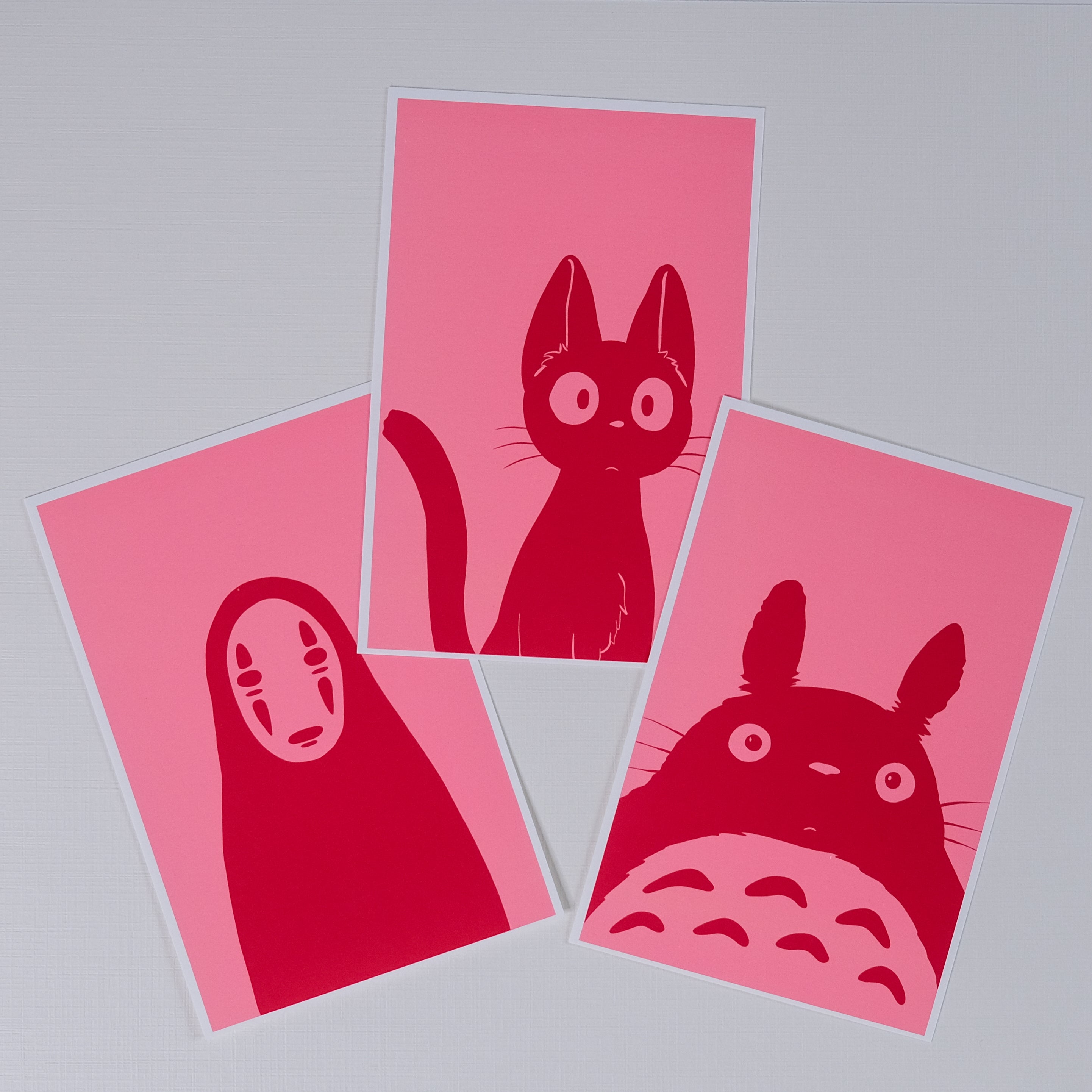 Lot de trois cartes Ghibli