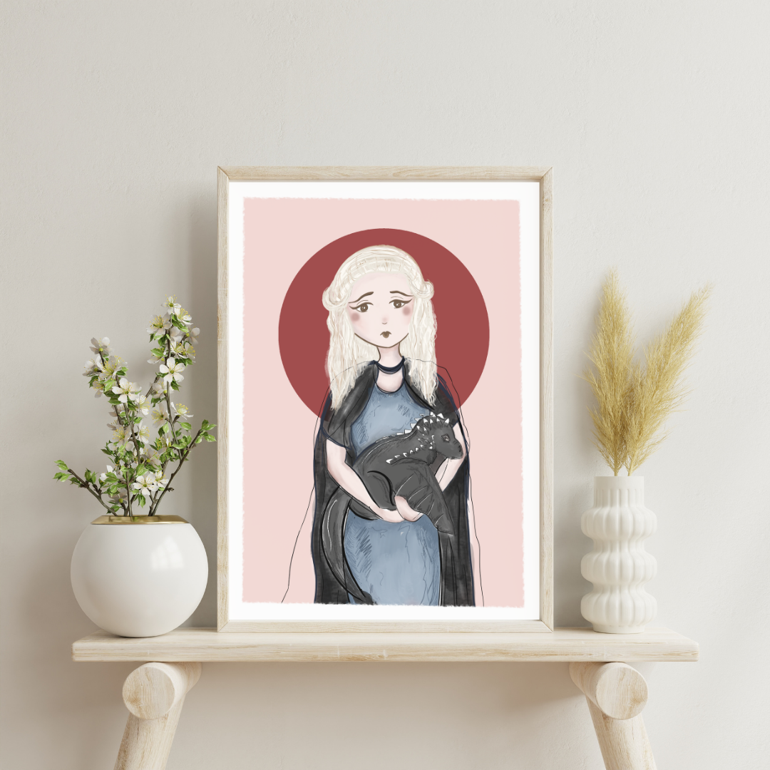 Affiche Daenerys et son dragon
