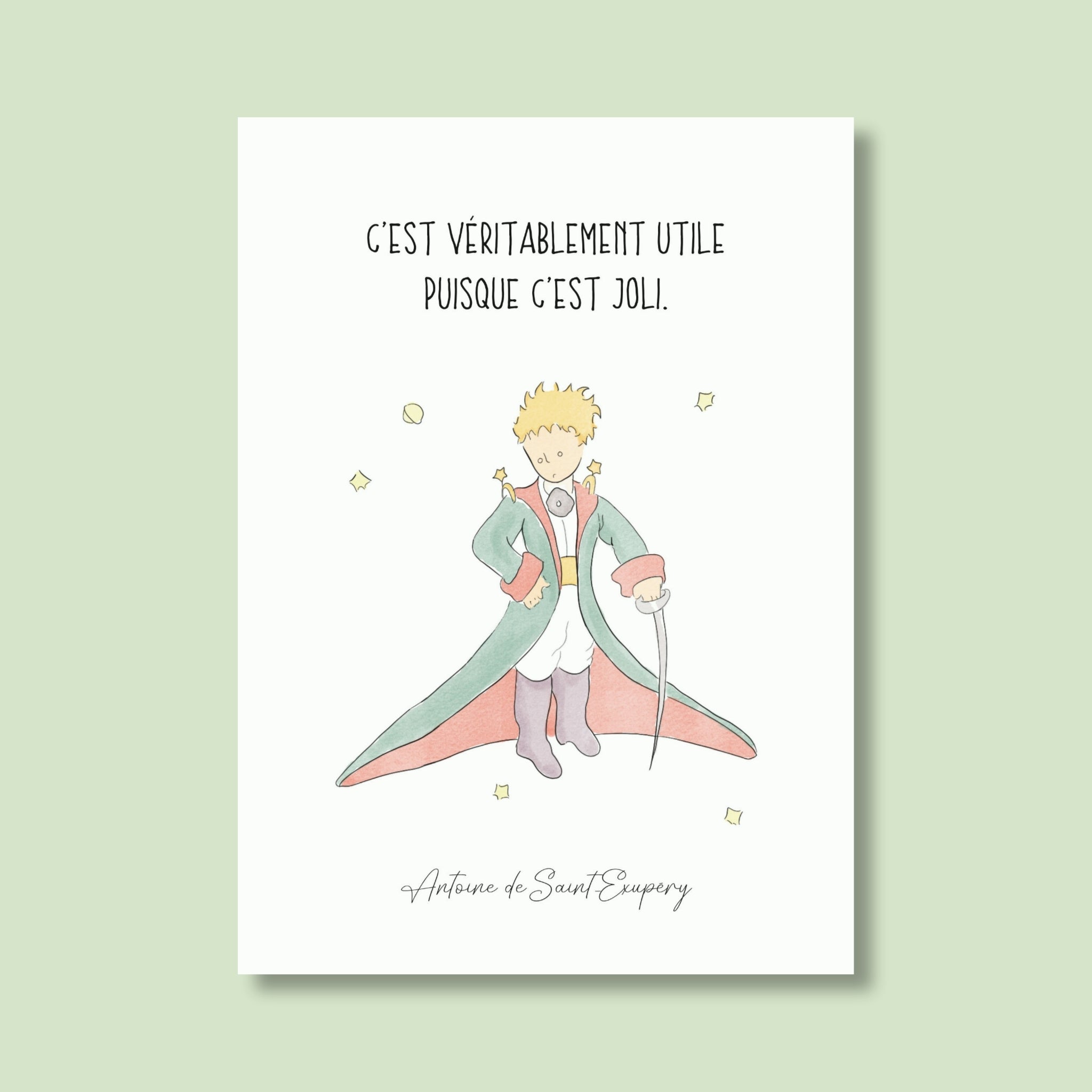 Affiche citation Le petit prince