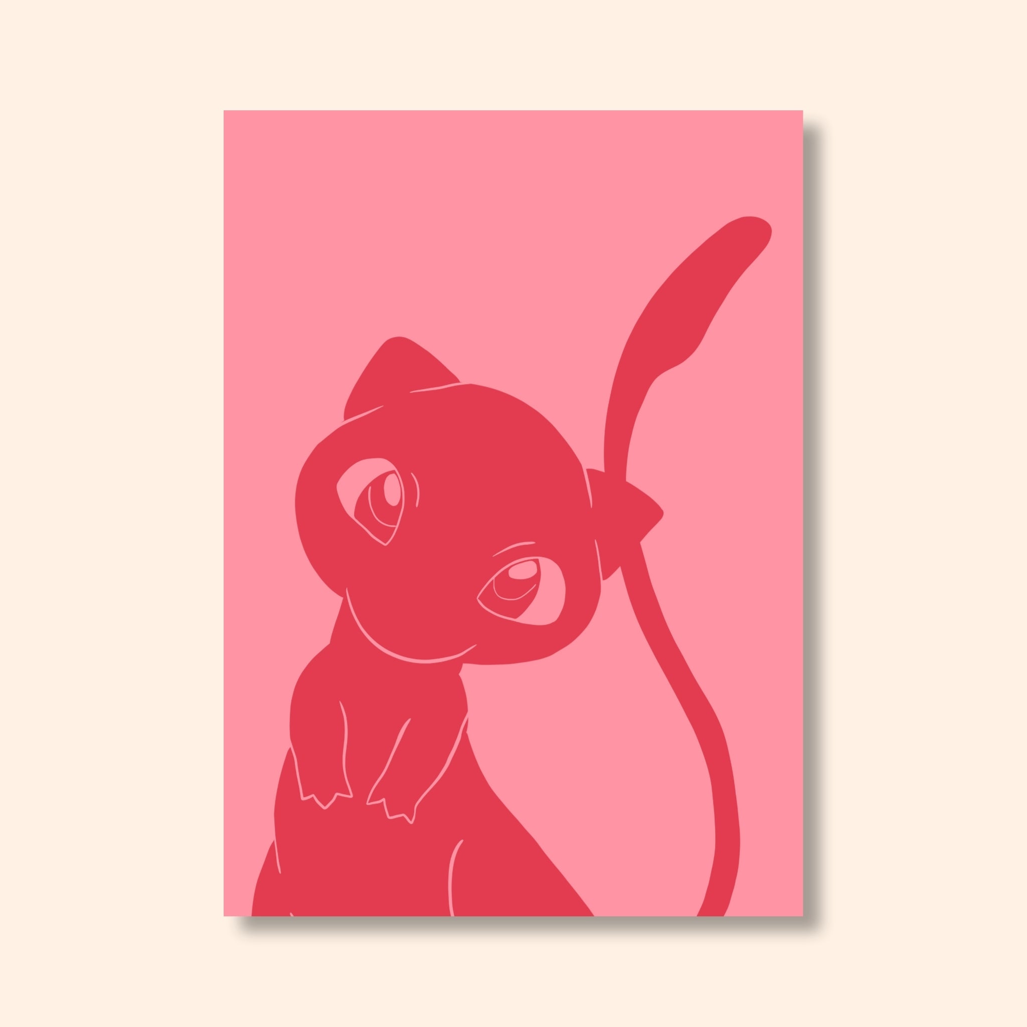 Affiche colorée Mew