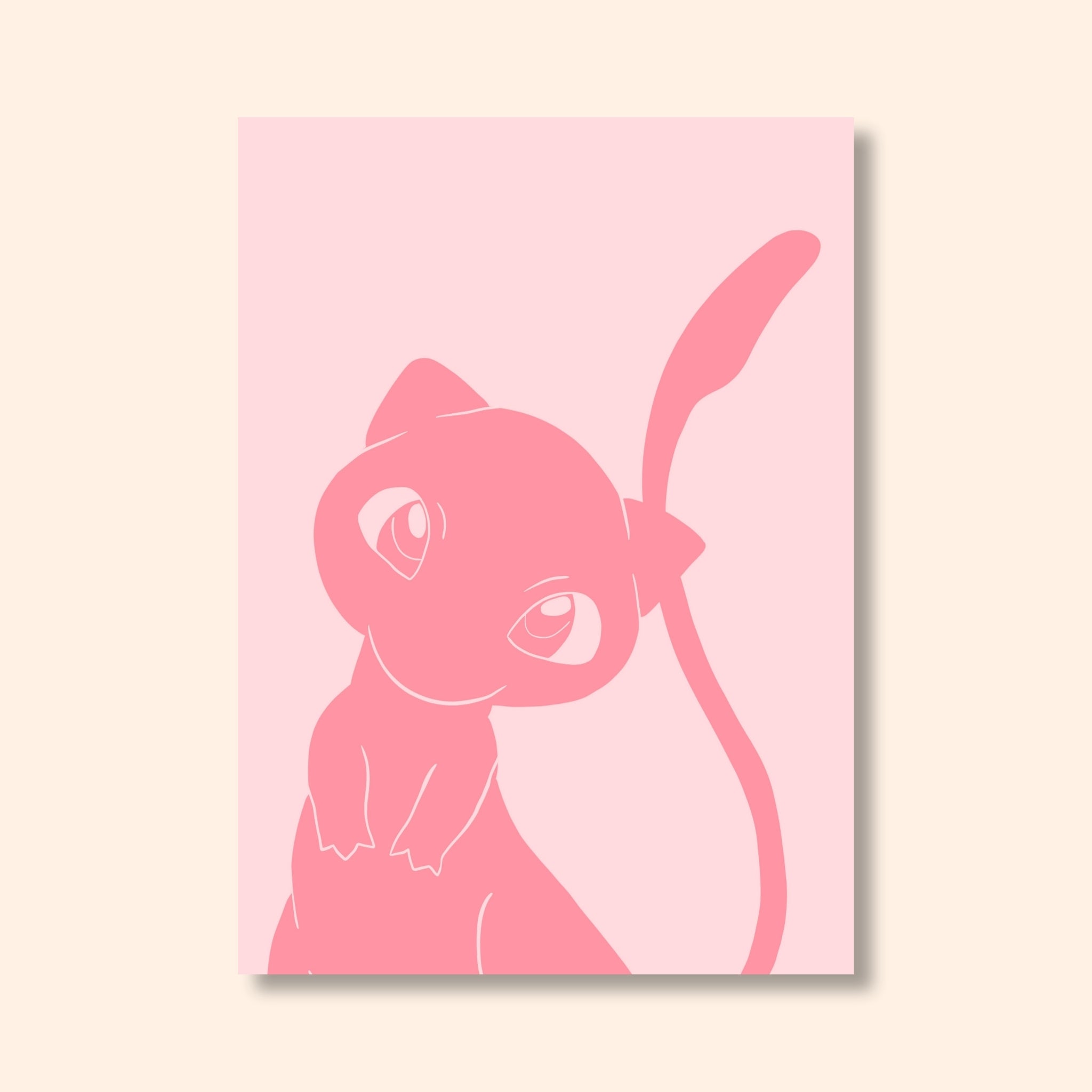 Affiche colorée Mew