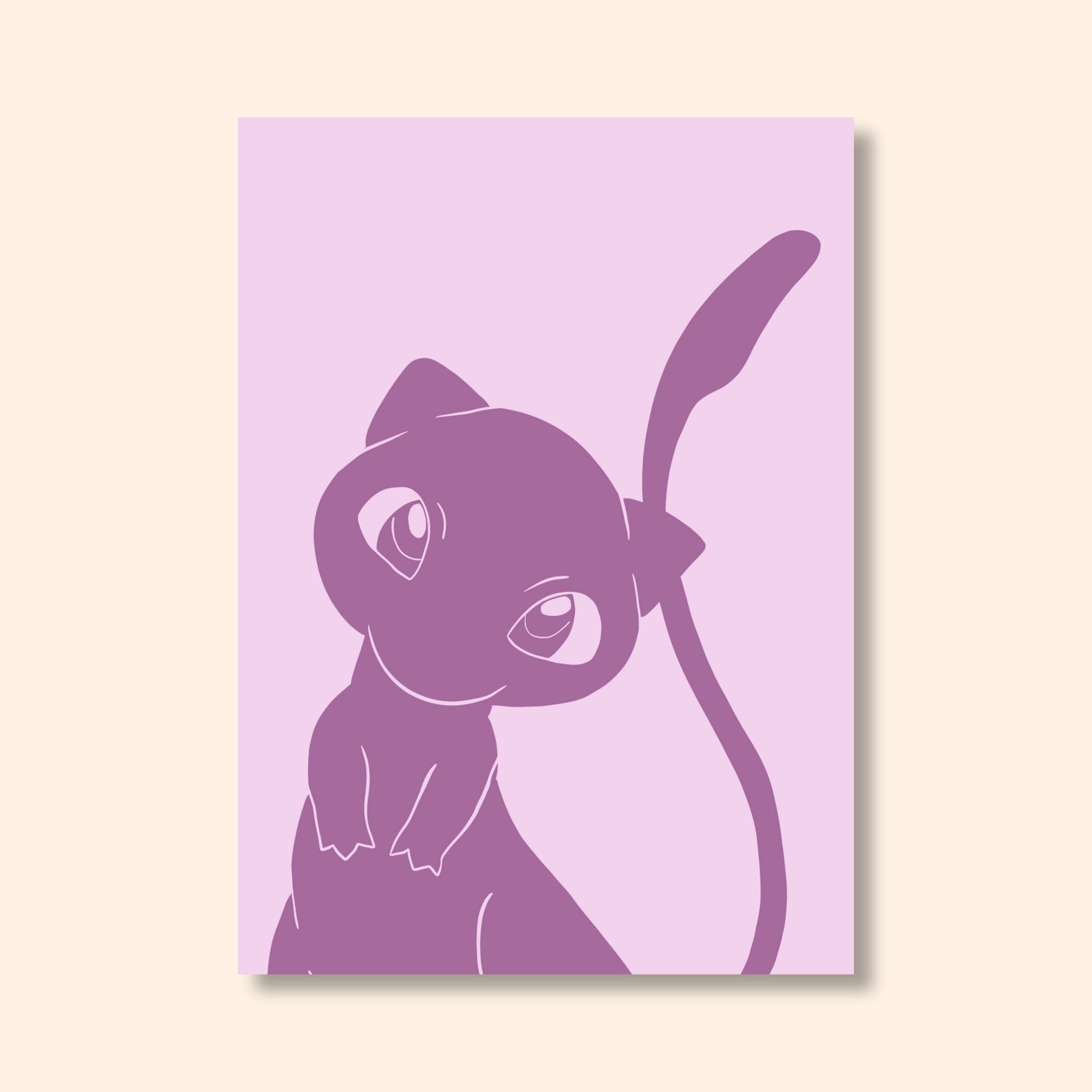 Affiche colorée Mew