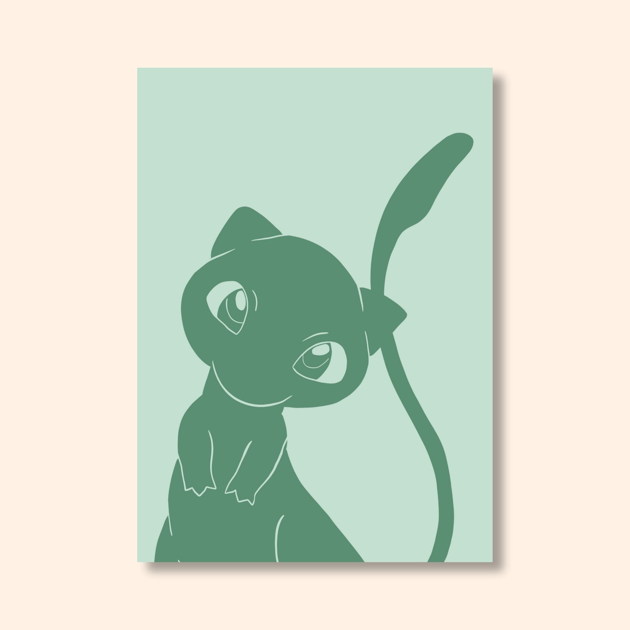 Affiche colorée Mew