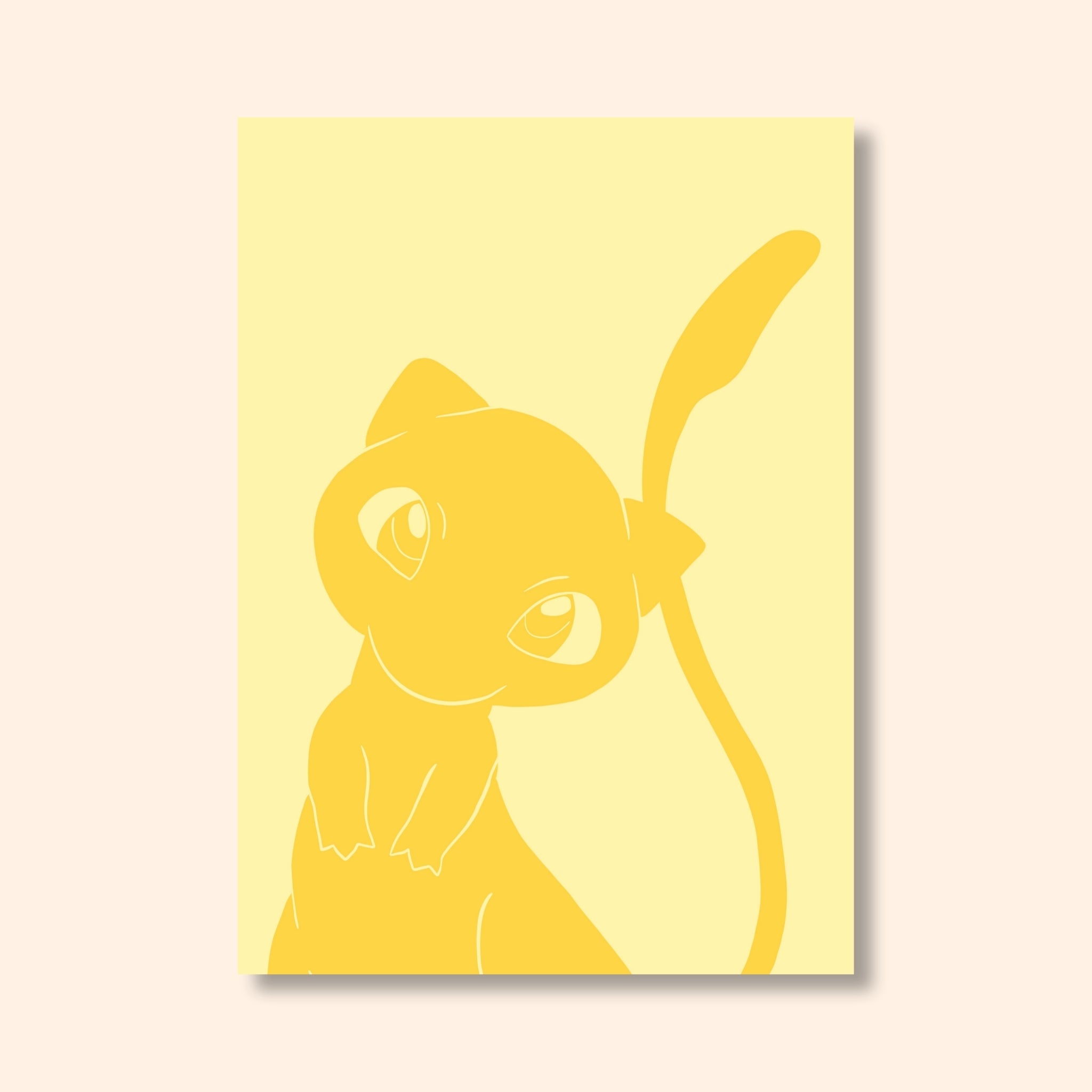 Affiche colorée Mew