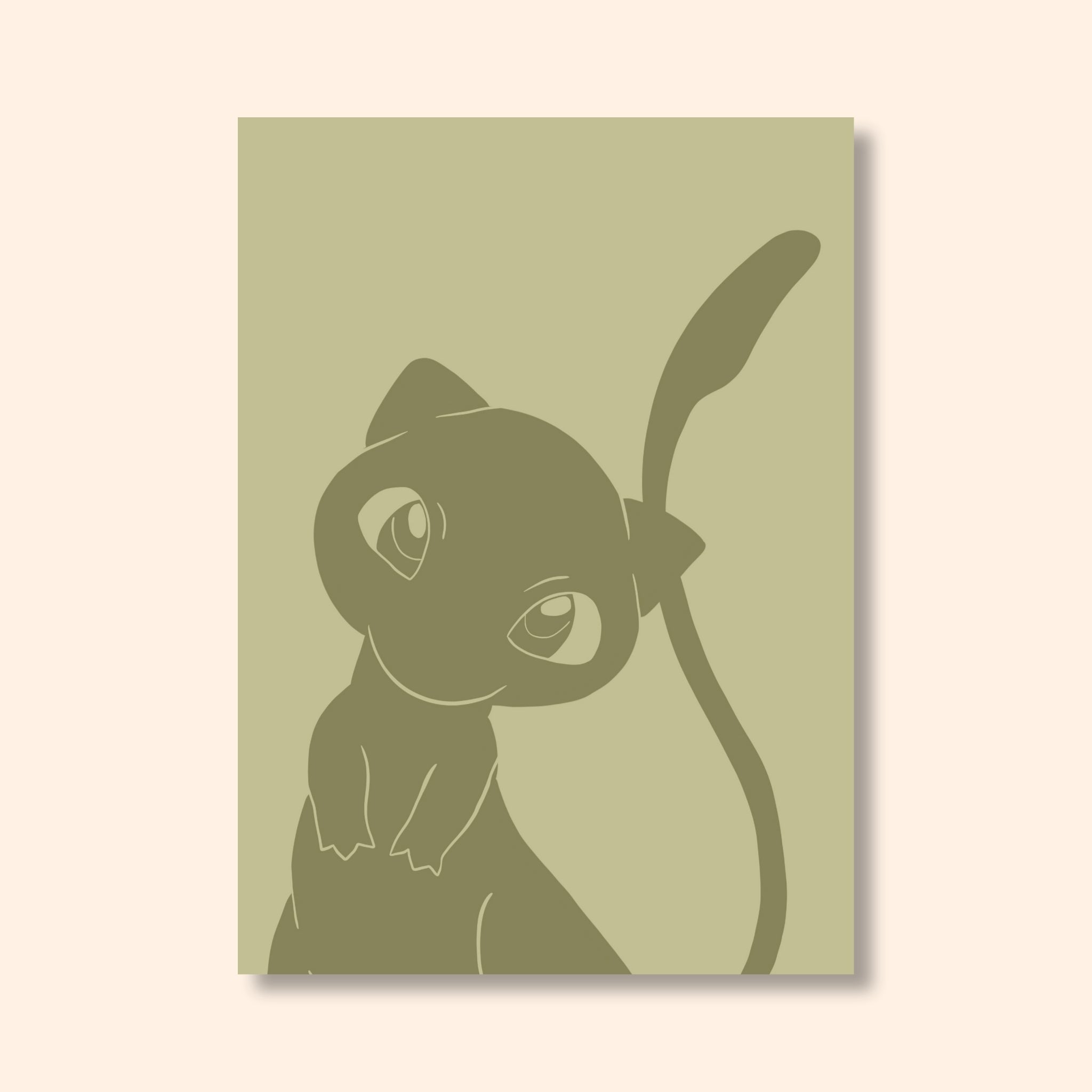 Affiche colorée Mew