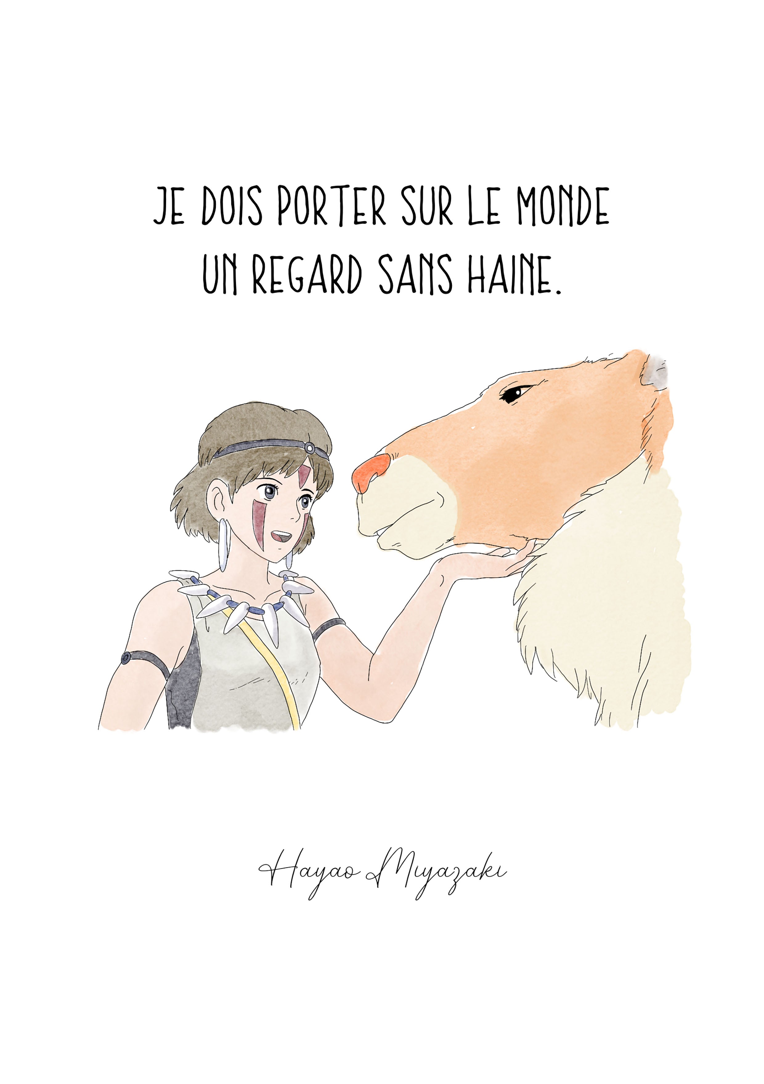 Affiche citation Mononoké