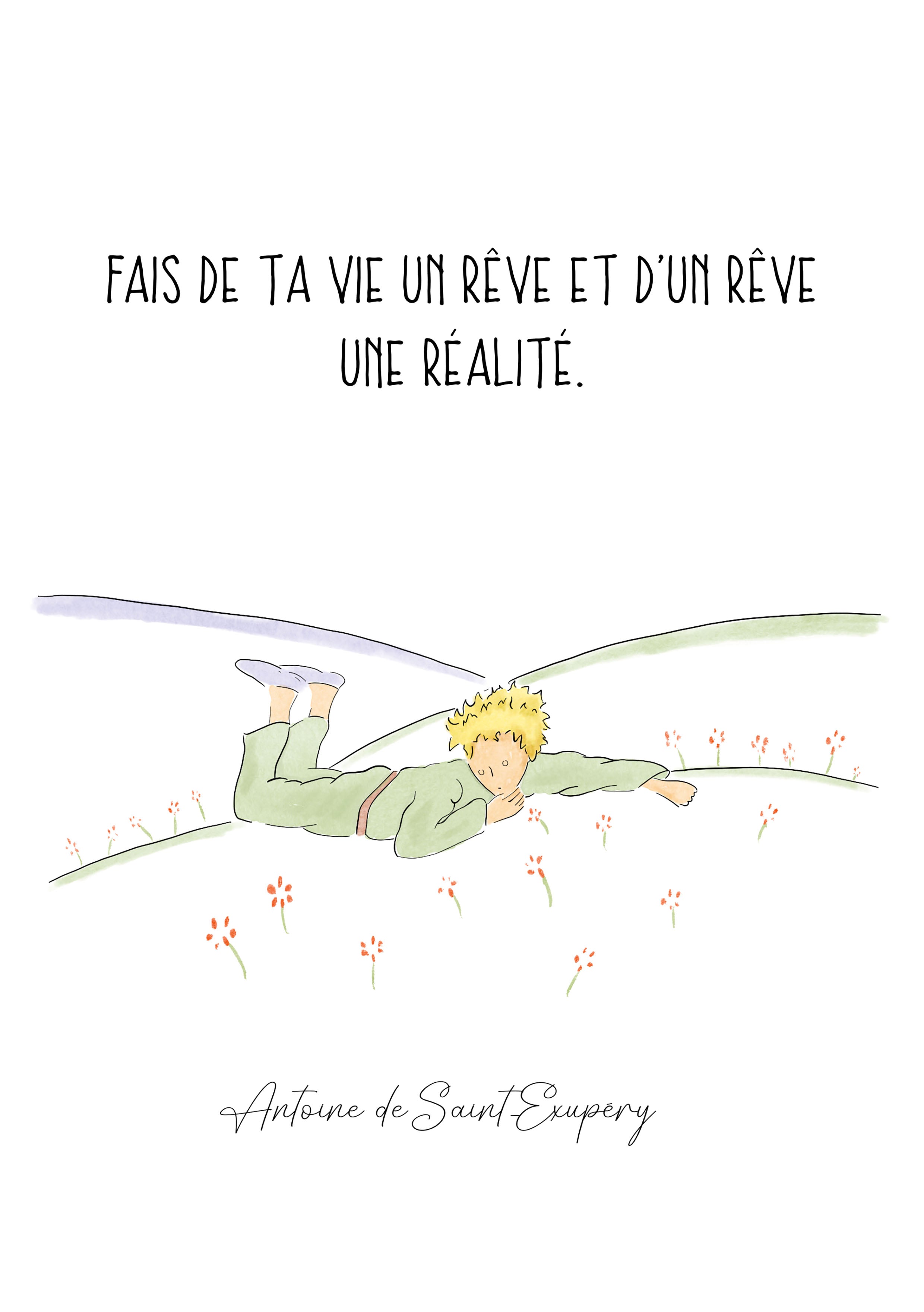 Affiche citation Le petit prince