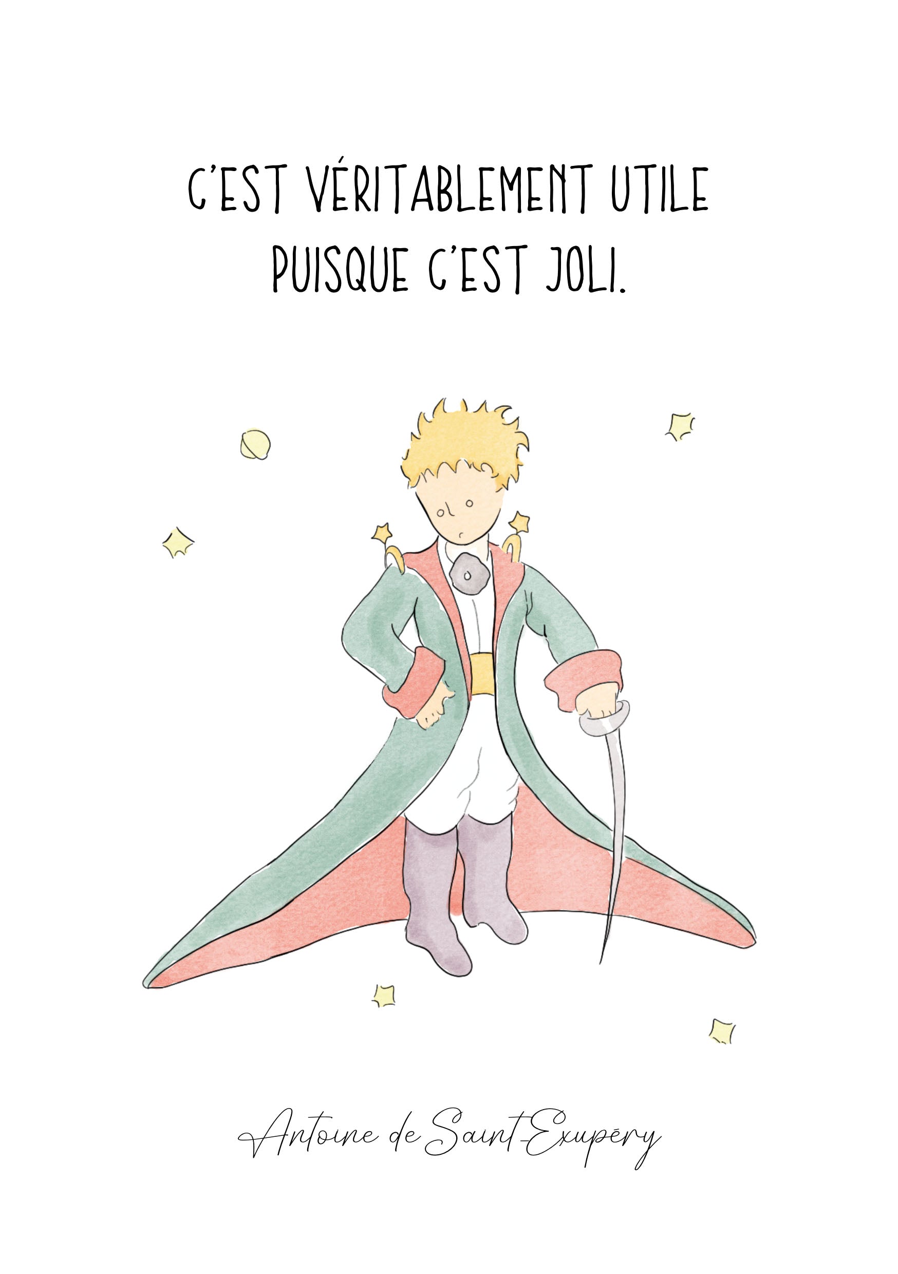 Affiche citation Le petit prince