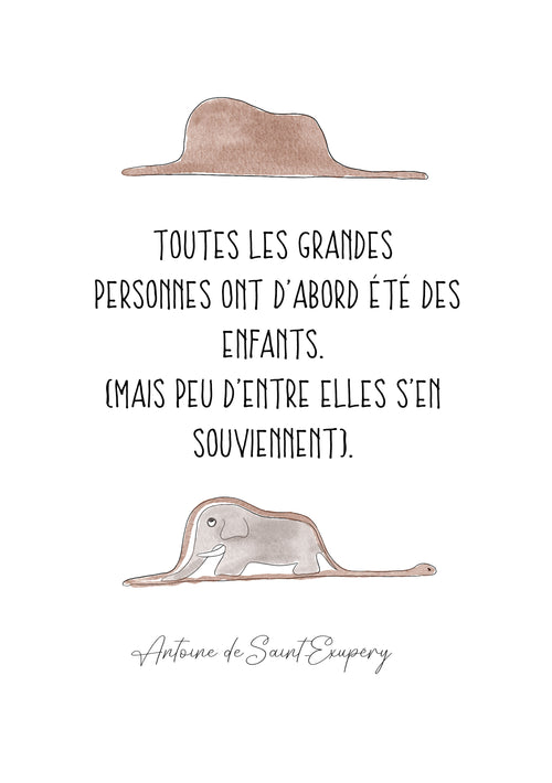 Affiche citation Le petit prince