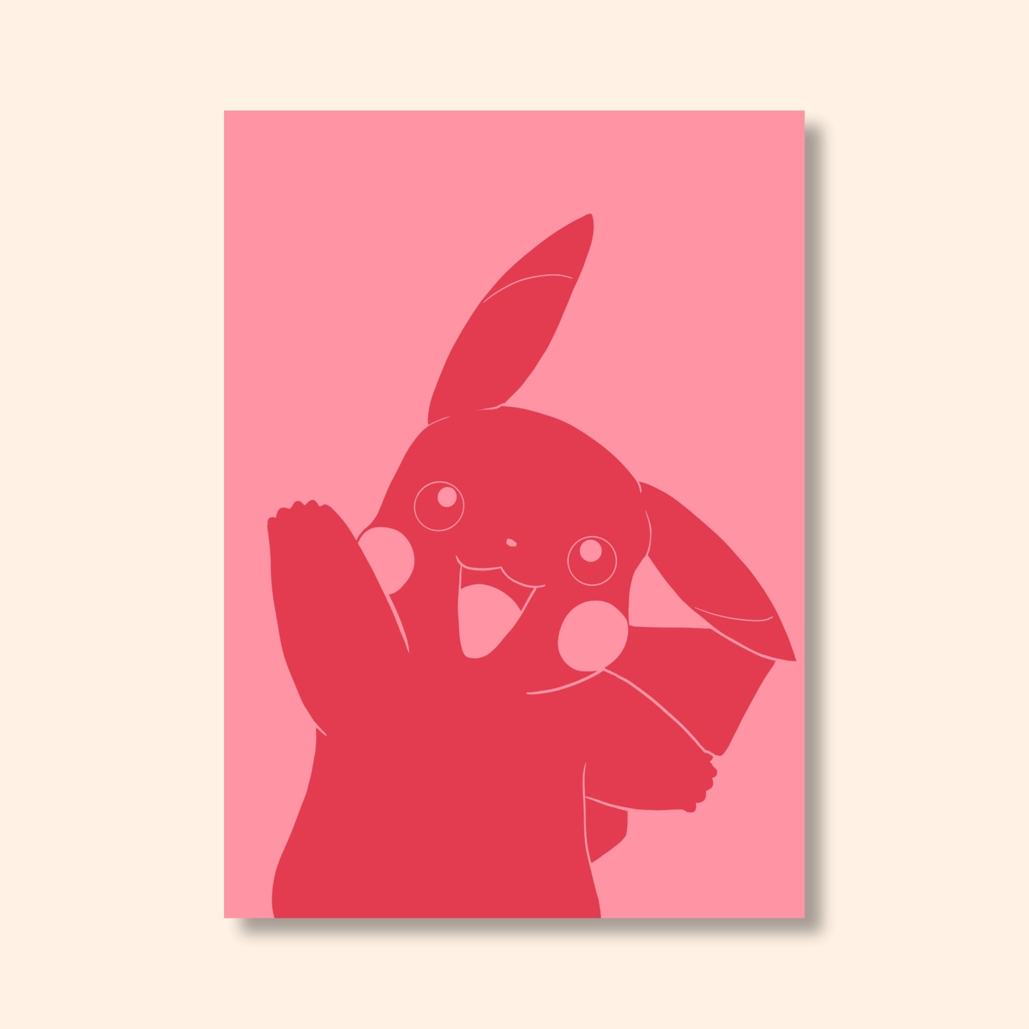 Affiche colorée Pikachu