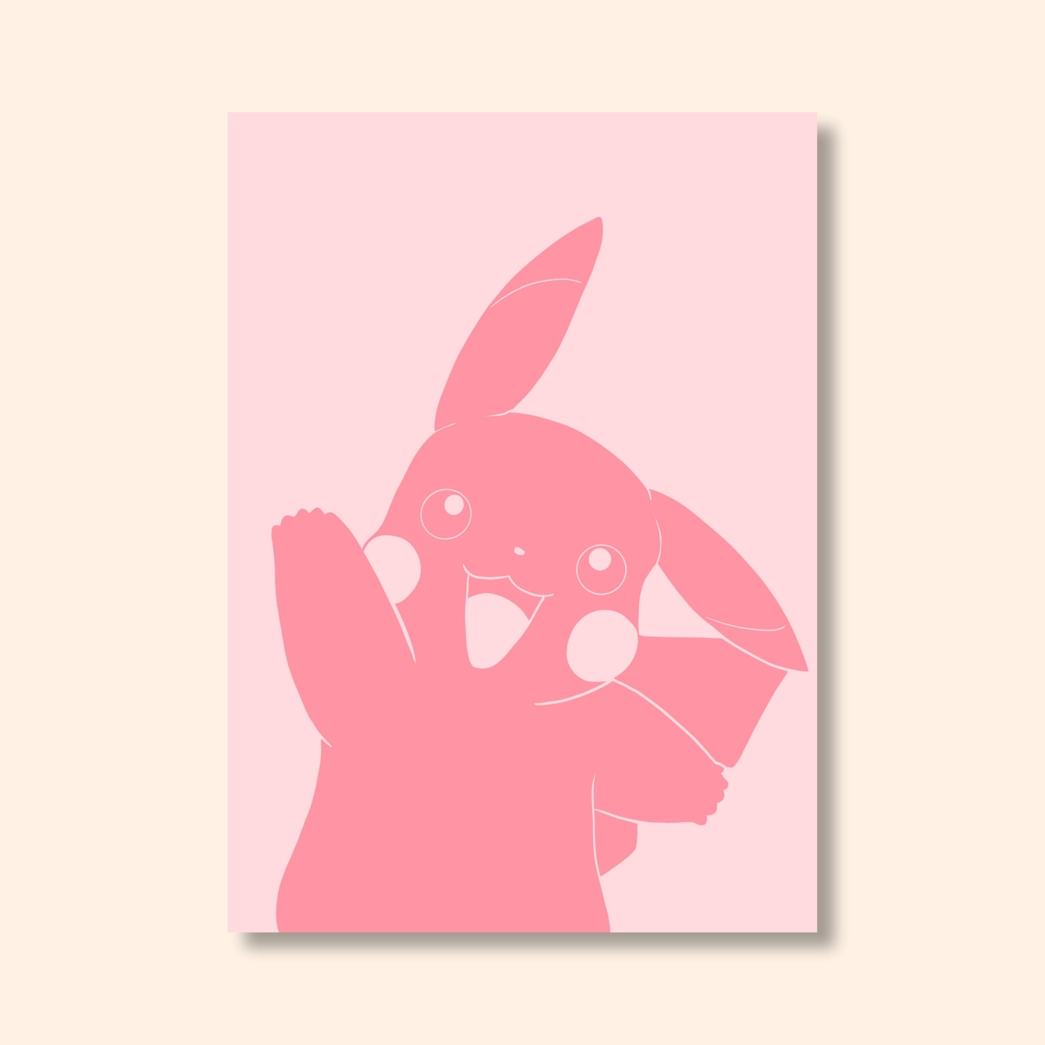 Affiche colorée Pikachu