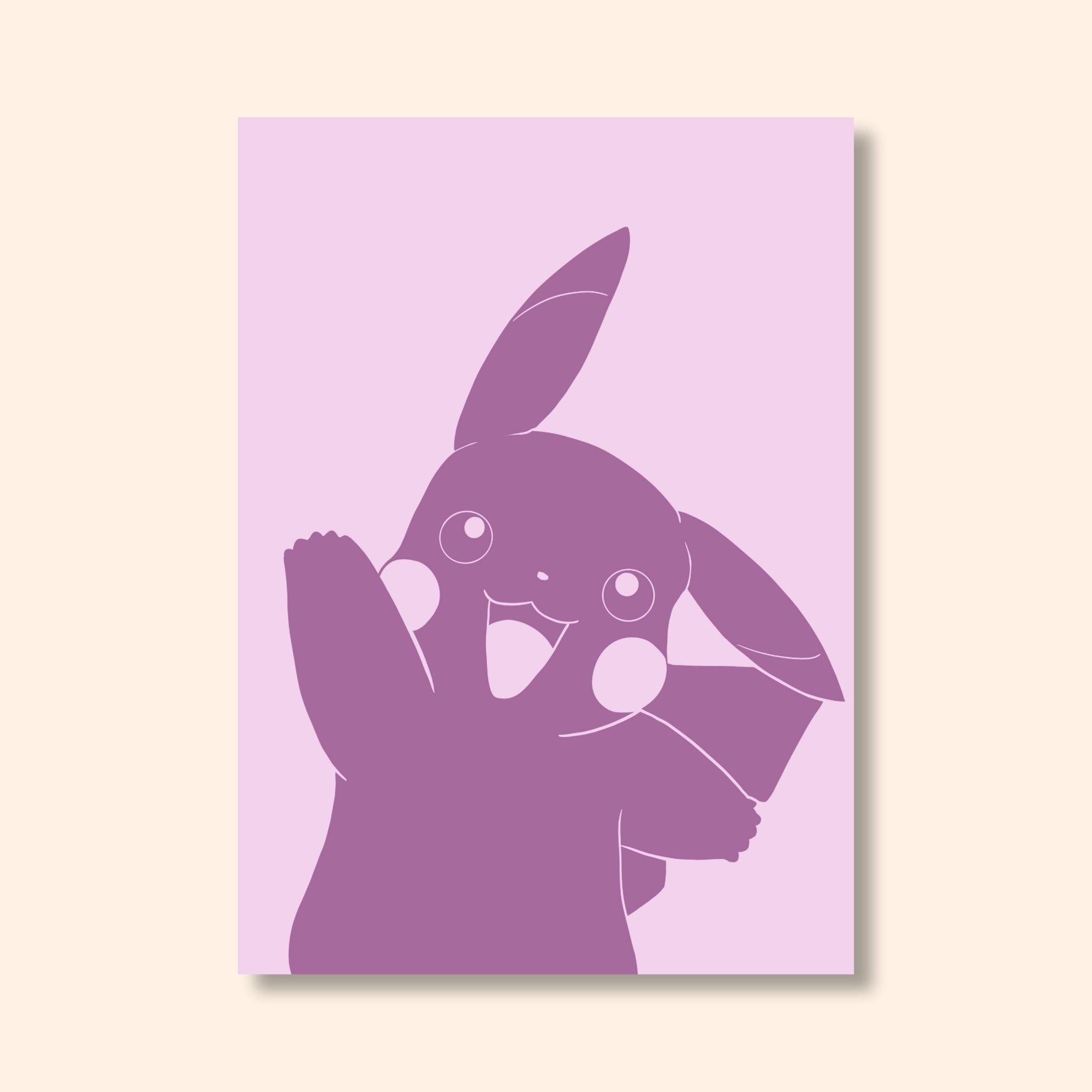 Affiche colorée Pikachu