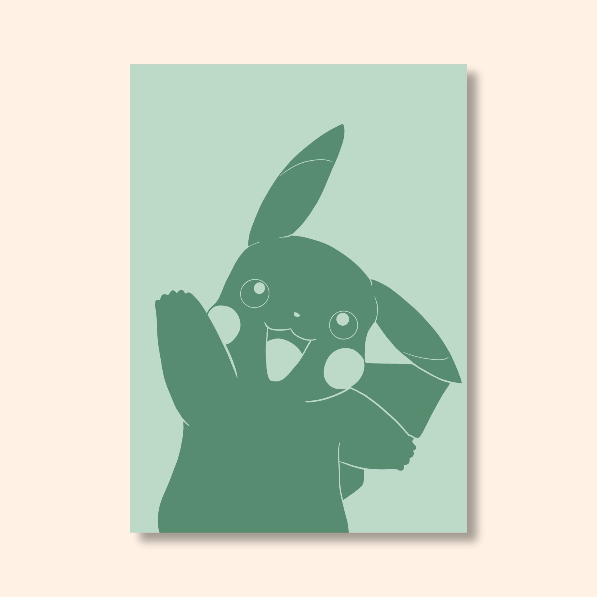Affiche colorée Pikachu
