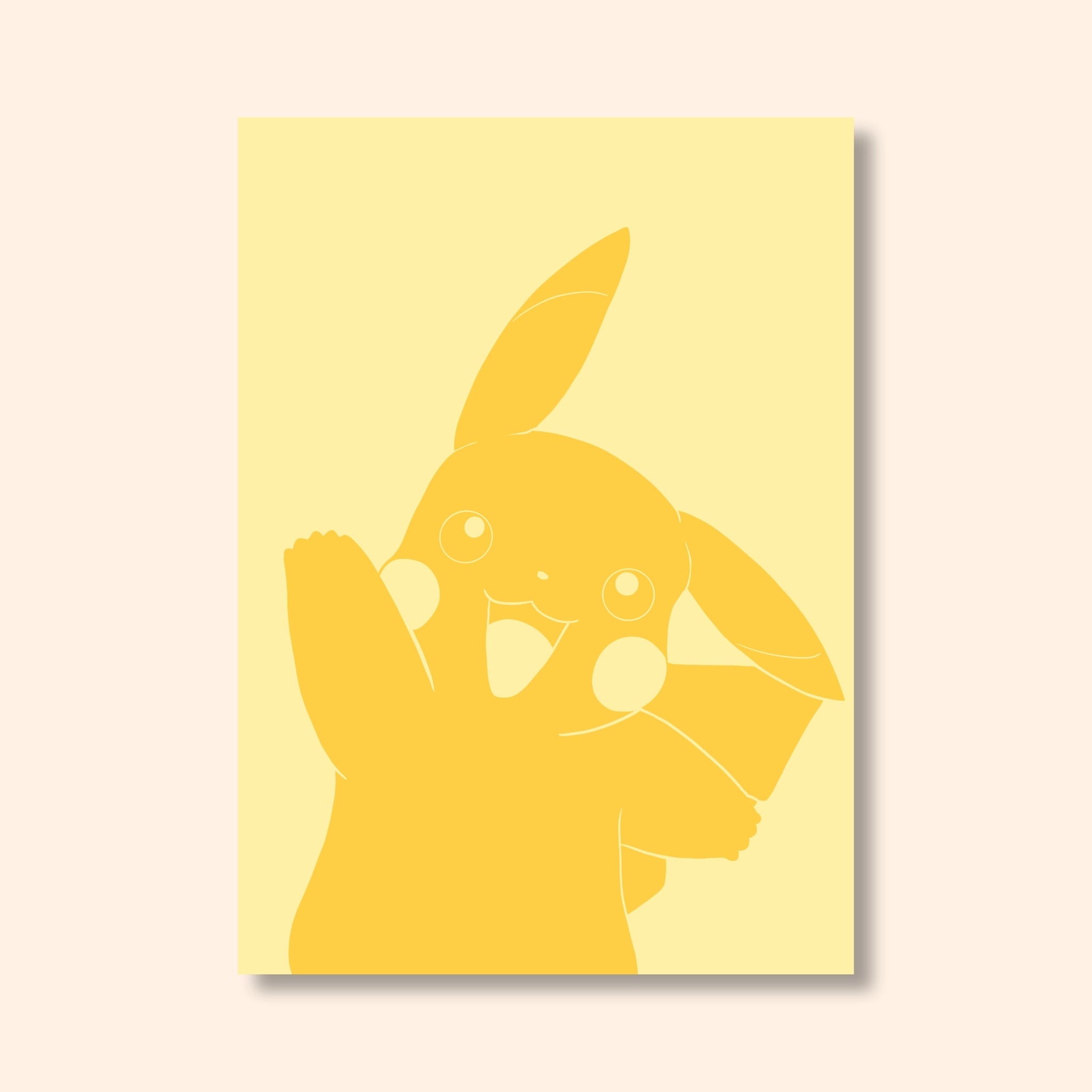 Affiche colorée Pikachu