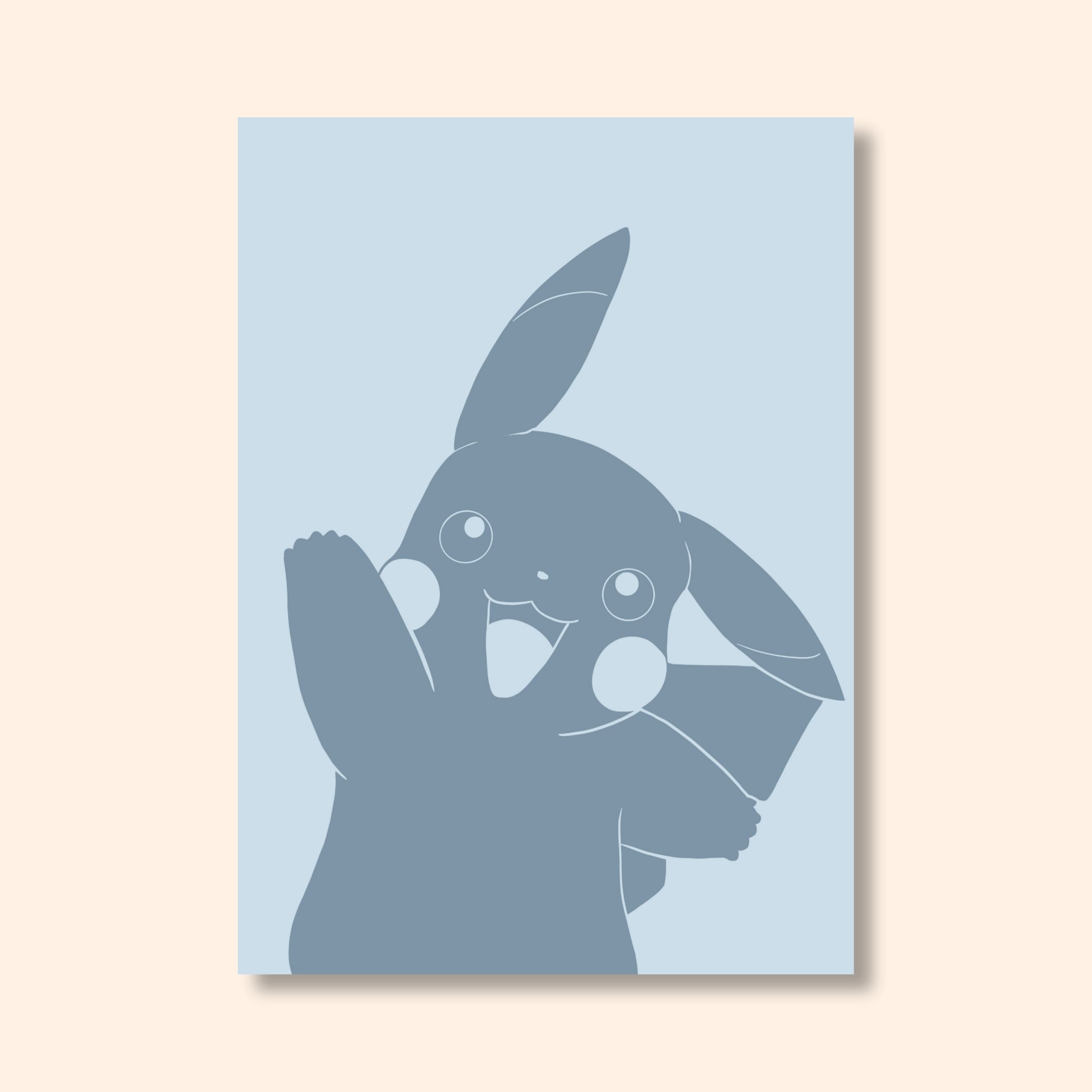 Affiche colorée Pikachu