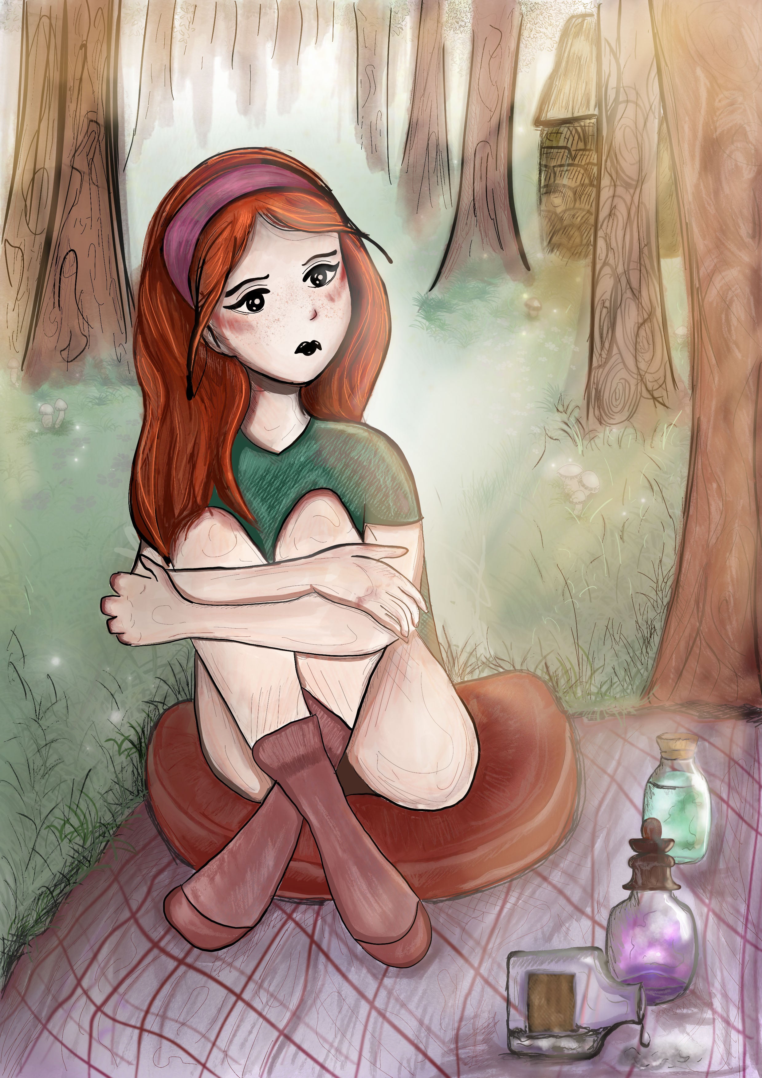 Affiche sorcière forêt