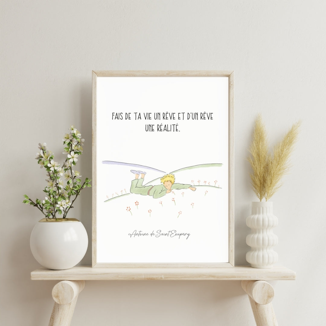 Affiche citation Le petit prince