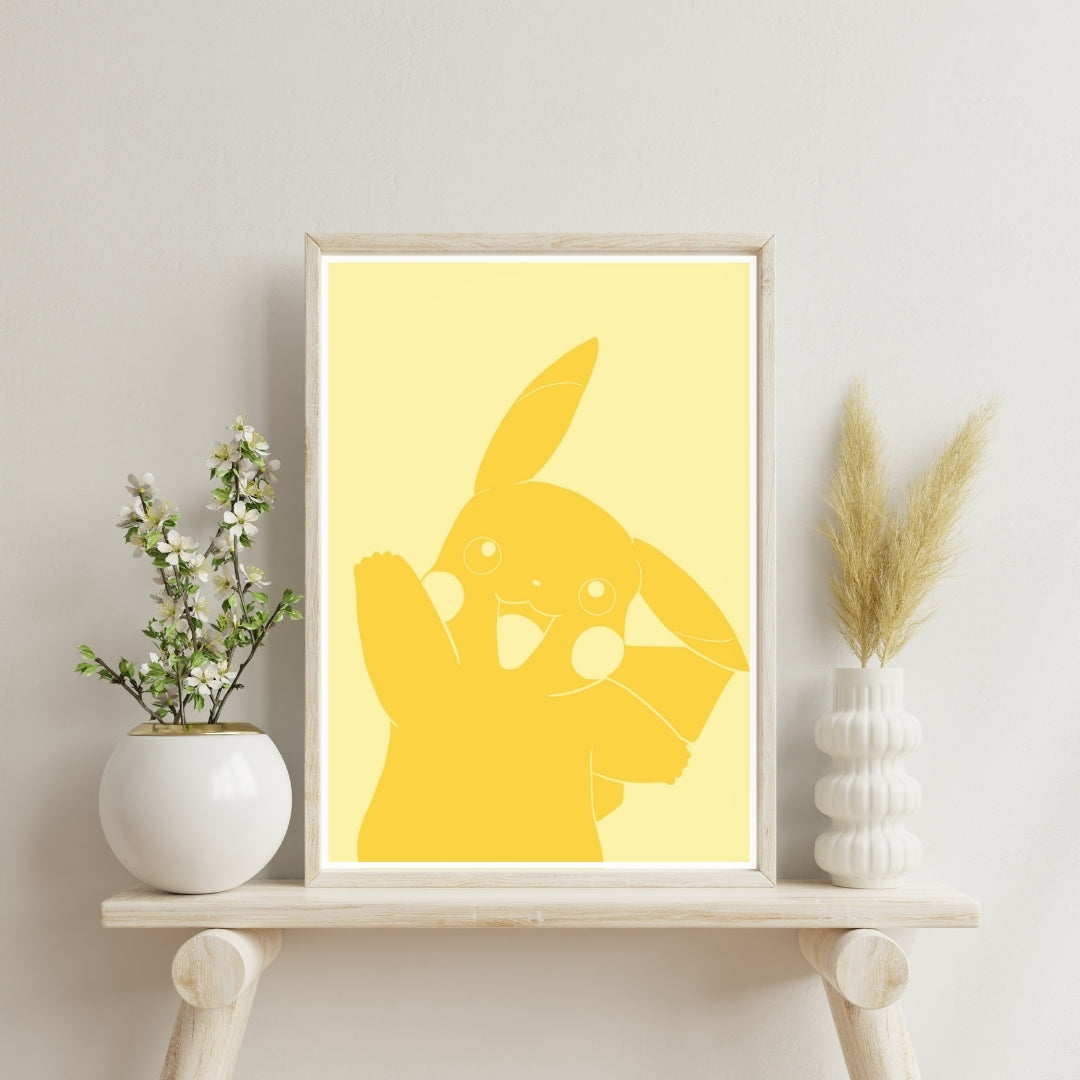 Affiche colorée Pikachu
